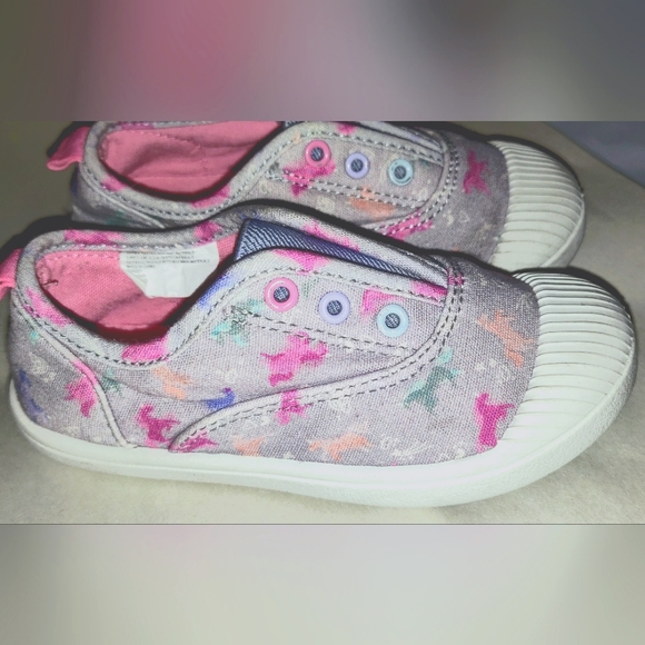 Cat & Jack Girls Size 10 Slip on  Unicorn print shoes. Good Condition - Picture 2 of 4